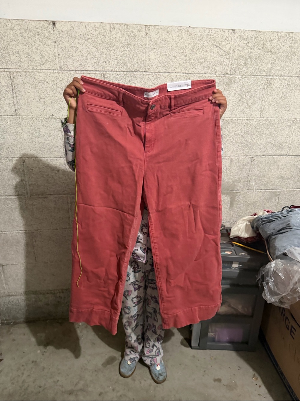 LOFT Rose Coral Utility Pants